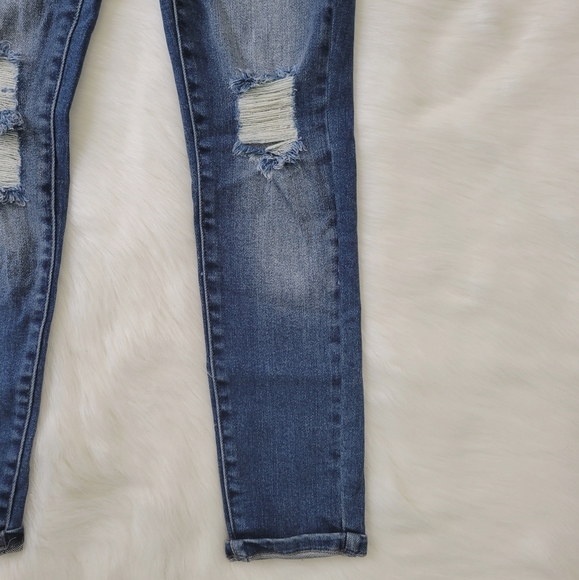 New- Wax Skinny High Rise Push-Up Stretch Jeans 3 - Picture 2 of 4